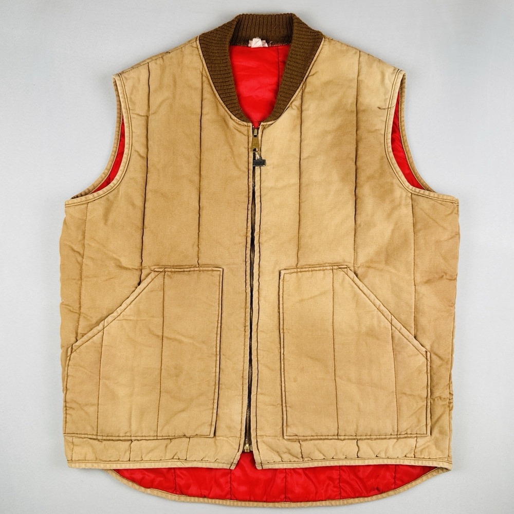 Vintage Walls Blizzard-Pruf Quilt Lined Vest XXL Canvas Workwear‎ USA Made